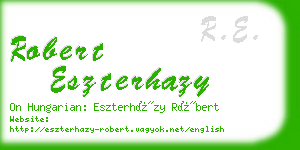 robert eszterhazy business card